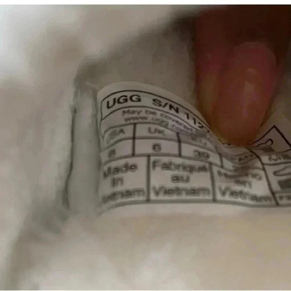 UGG Woman’s White Logo Slides Platform Slip - On Slides Sz 8 - Picture 9 of 10